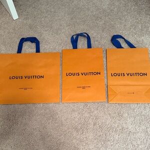 Louis Vuitton Orange Bags with Blue Handles
